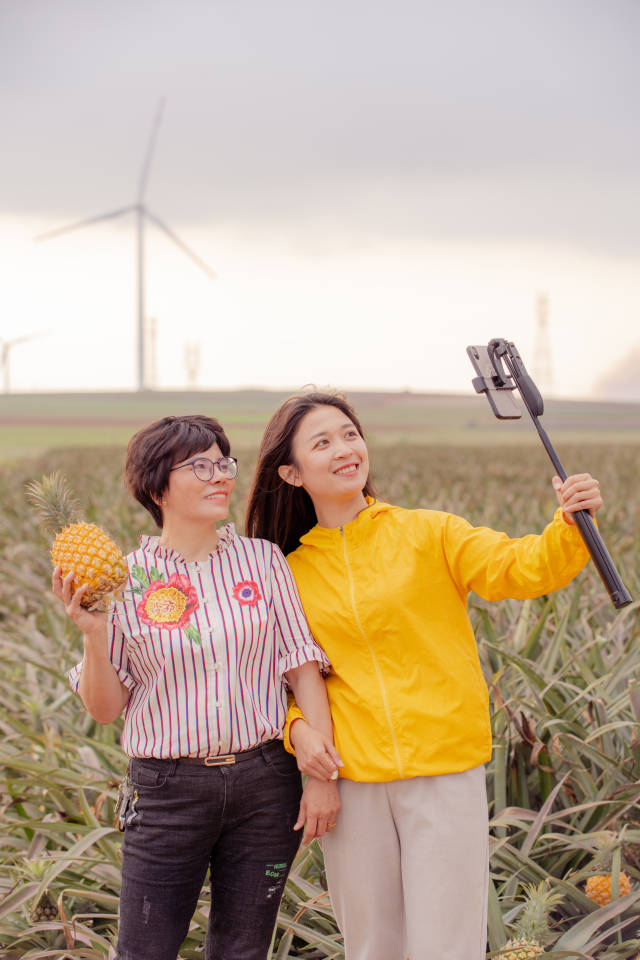 在12221市场体系的指导下，徐闻菠萝营销屡创佳绩，并培育出“菠萝妹妹”（图右）等一批“粤字号”农产品代言人。