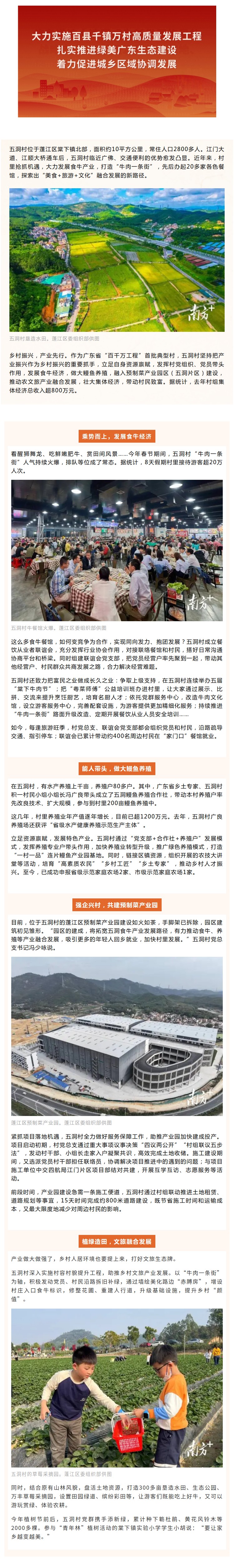蓬江区棠下五洞村：培育多元化产业，推进“百千万工程”典型村建设.jpg