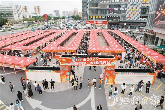 招聘会吸引多家开平知名企业进场引才，涵盖食品、水暖卫浴、建筑等多个行业，满足求职者的多样化就业需求。
